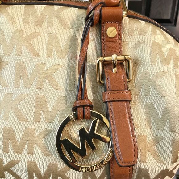 Michael Michael Kors Handbag Bedford Satchel Medium Ginger Brown - Picture 3 of 16